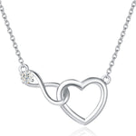 Load image into Gallery viewer, Silver Infinity Heart Necklace