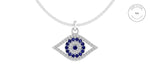 Load image into Gallery viewer, Silver Evil Eye Necklace