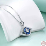 Load image into Gallery viewer, Silver Evil Eye Necklace
