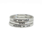 Load image into Gallery viewer, Personalized Tiny Message Ring in Sterling Silver