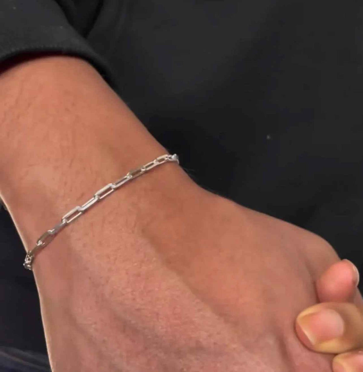 Vidhata jewels 925 silver paper clip unisex bracelet
