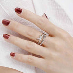 Load image into Gallery viewer, Diamond Butterfly Silver Ring