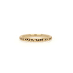 Load image into Gallery viewer, Personalized Tiny Message Ring in 14K Yellow Gold plated