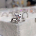 Load image into Gallery viewer, Diamond Heart Adjustable Ring