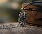 Load image into Gallery viewer, Black Oxidised Trishul Pendant Chain