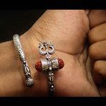 Load image into Gallery viewer, New Trishul Bangle with Rudraksha