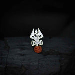 Load image into Gallery viewer, Silver Trishul Damru Earring