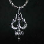 Load image into Gallery viewer, Trishul Pendant with Oxidised Chain