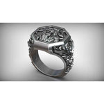 Load image into Gallery viewer, Versace Silver Lion Ring