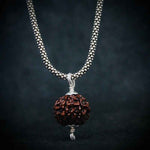 Load image into Gallery viewer, 7 Mukhi Pendent with Silver Oxidised Chain