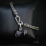 Load image into Gallery viewer, Men's Stylish Silver Bracelet With Damru Pendant