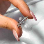 Load image into Gallery viewer, Spark Swirl Adjustable Silver Ring