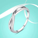 Load image into Gallery viewer, Stylish Criss Cross Infinity Men's Silver Ring