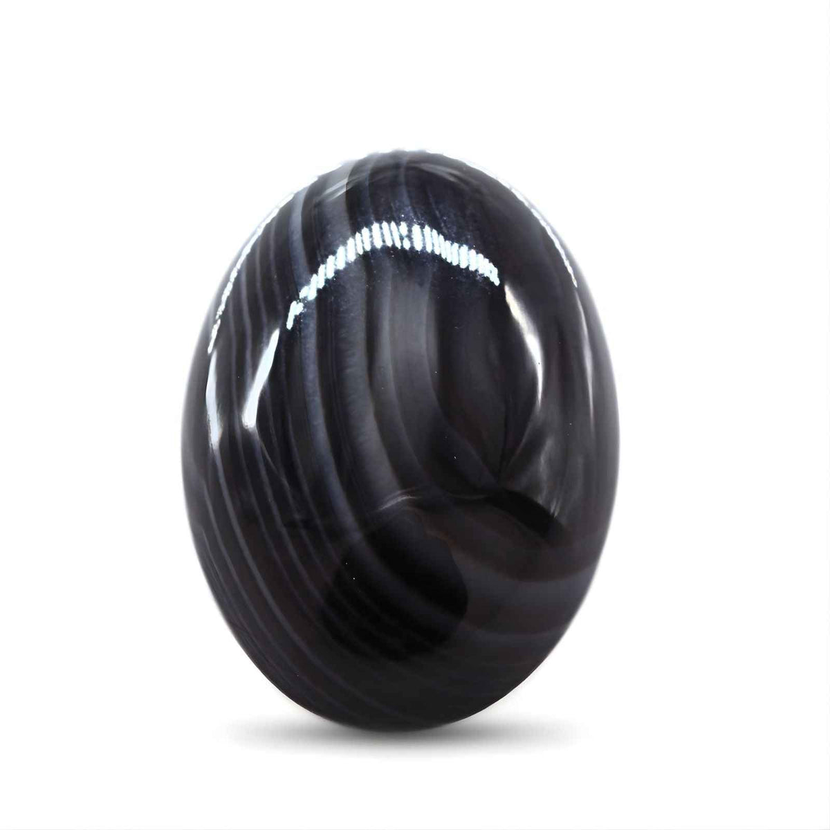 12ct natural black and grey sulemani hakik oval gemstone
