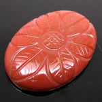 Load image into Gallery viewer, 51.8Ct Natural Orange Agate Flower Carved Oval Gemstone