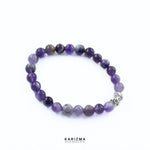Load image into Gallery viewer, Natural Purple Amethyst stones With Buddha Face Reiki Healing Meditation and Protections Crystal Beads Bracelet