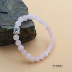 Load image into Gallery viewer, Rose Quartz Gemstone Buddha Face Reiki Healing Meditation and Protections Crysta Beads Bracelet