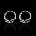 Load image into Gallery viewer, Cute 925 Real Sterling Silver Oxidized small Bali hoop Earrings for Girls - Pair