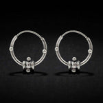 Load image into Gallery viewer, Divine 925 Real Sterling Silver Oxidized bali hoop earrings for women - Pair