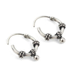 Load image into Gallery viewer, 925 Real Sterling Silver Oxidized divine bali hoop earrings for Girls - Pair