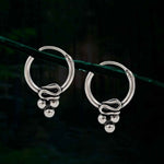 Load image into Gallery viewer, 925 Real Sterling Silver Oxidized small hoop earrings for Girls - Pair