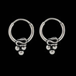 Load image into Gallery viewer, 925 Real Sterling Silver Oxidized small hoop earrings for Girls - Pair
