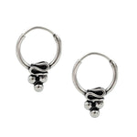 Load image into Gallery viewer, 925 Real Sterling Silver Oxidized small hoop earrings for Girls - Pair