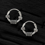 Load image into Gallery viewer, 925 Real Sterling Silver Oxidized elegant rope Design small bali hoop earrings for Girls - Pair