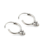 Load image into Gallery viewer, 925 Real Sterling Silver Oxidized small bali hoop earrings for Girls - Pair