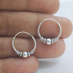 Load image into Gallery viewer, 925 Real Sterling Silver Oxidized elegant bali hoop earrings for women - Pair