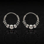 Load image into Gallery viewer, 925 Real Sterling Silver Oxidized stylish bali hoop earrings for women - Pair