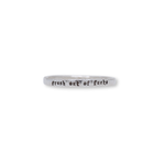 Load image into Gallery viewer, Fresh Out Of Fucks - Tiny Message Ring in Sterling Silver