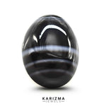 Load image into Gallery viewer, 12.5Ct Natural Black and Grey Sulemani Hakik Oval Gemstone
