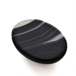 Load image into Gallery viewer, 12.8Ct Natural Black and Grey Sulemani Hakik Oval Gemstone