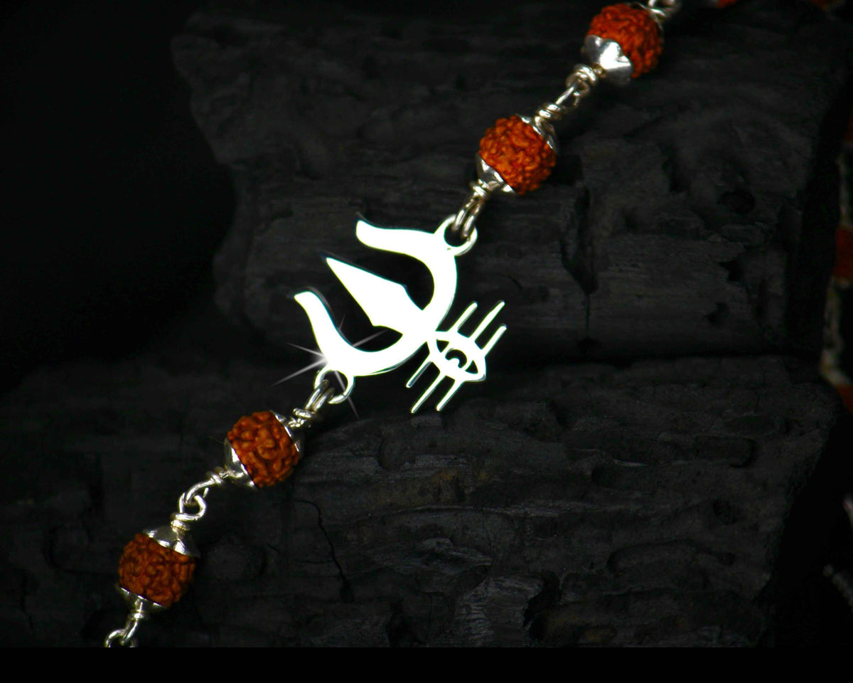 Trishul trinatra rudraksha bracelet