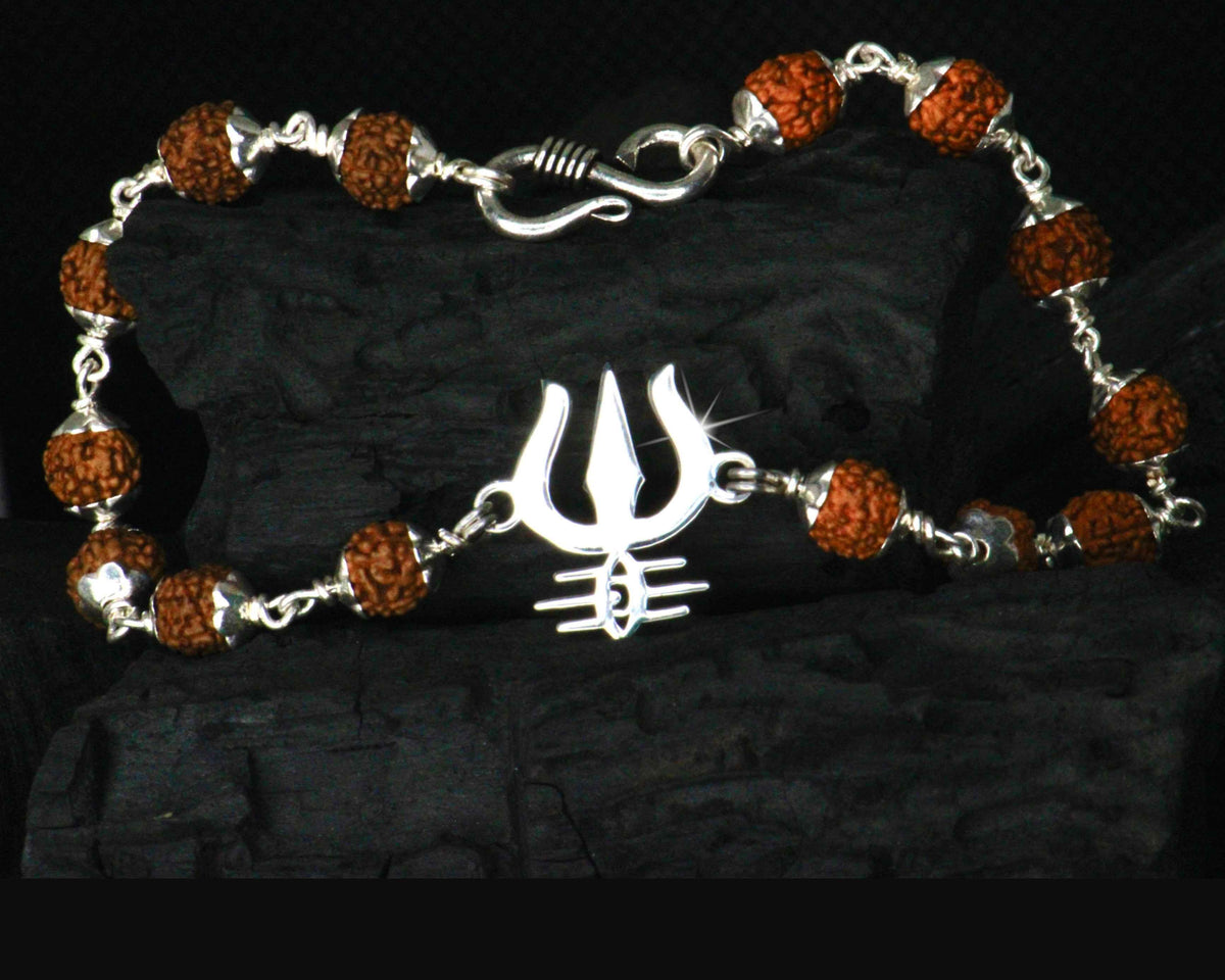 Trishul trinatra rudraksha bracelet