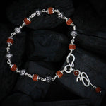 Load image into Gallery viewer, Rudraksha Om Silver Bracelet