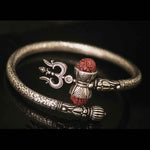 Load image into Gallery viewer, New Trishul Bangle with Rudraksha