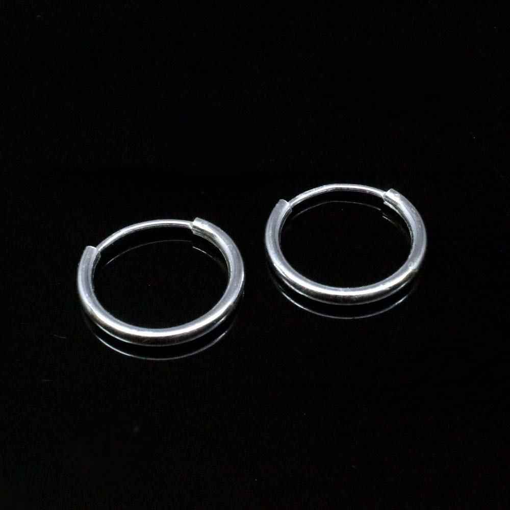 Sterling silver plain earrings for girls