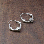 Load image into Gallery viewer, Silver ball Oxidized Earrings