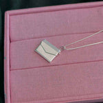 Load image into Gallery viewer, Envelope Photo Engrave Pure 92.5 Silver Necklace For Him &amp; her
