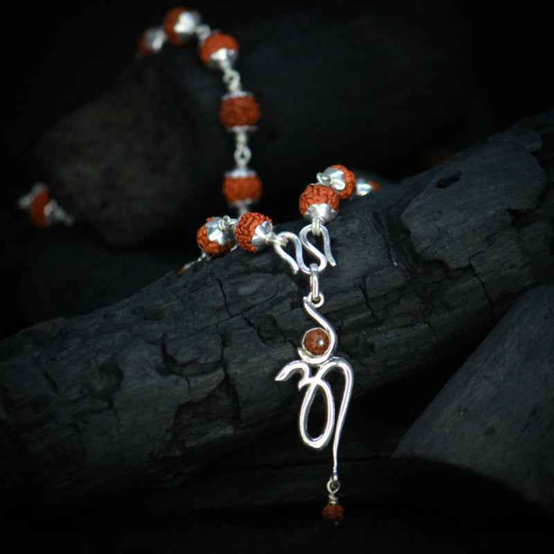 New Om Pendant with Orignal Rudraksha Mala