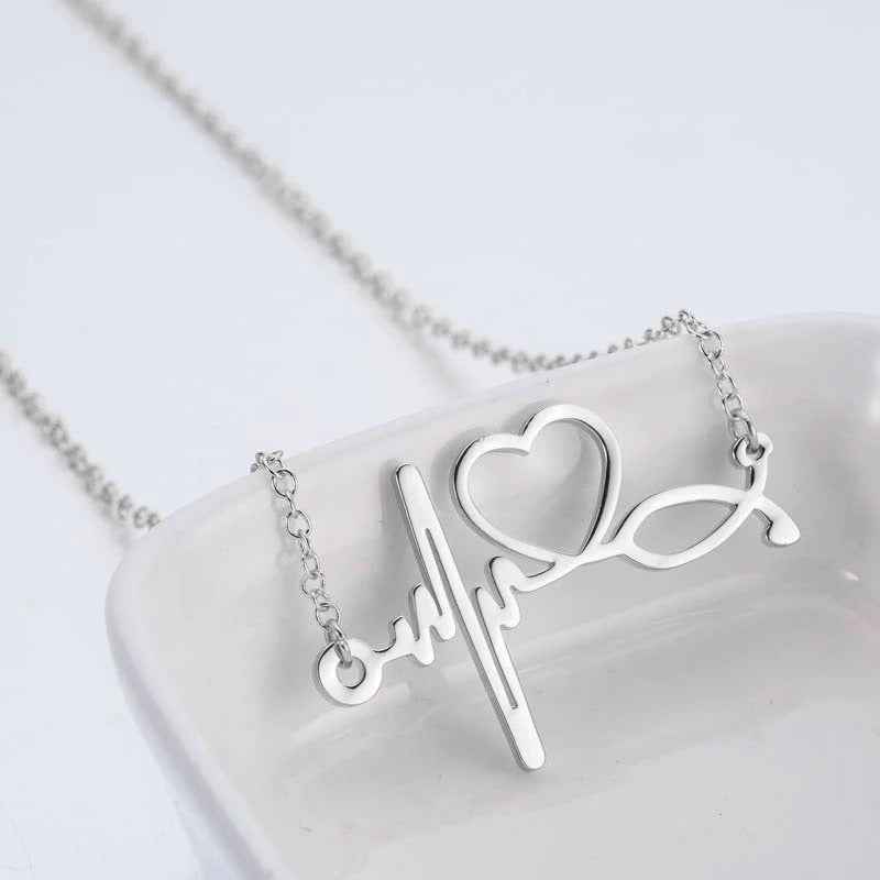 Heartbeat Stethoscope Pendent Chain
