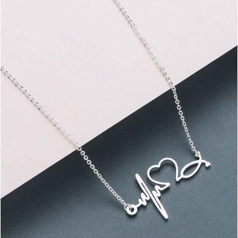 Heartbeat stethoscope pendent chain