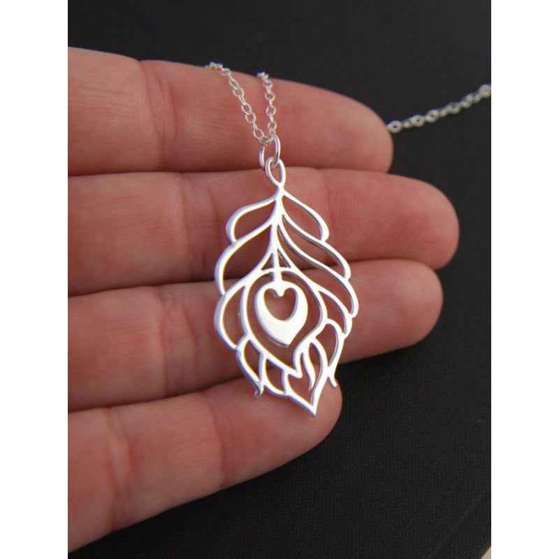 Peacock Feather Pendent Chain