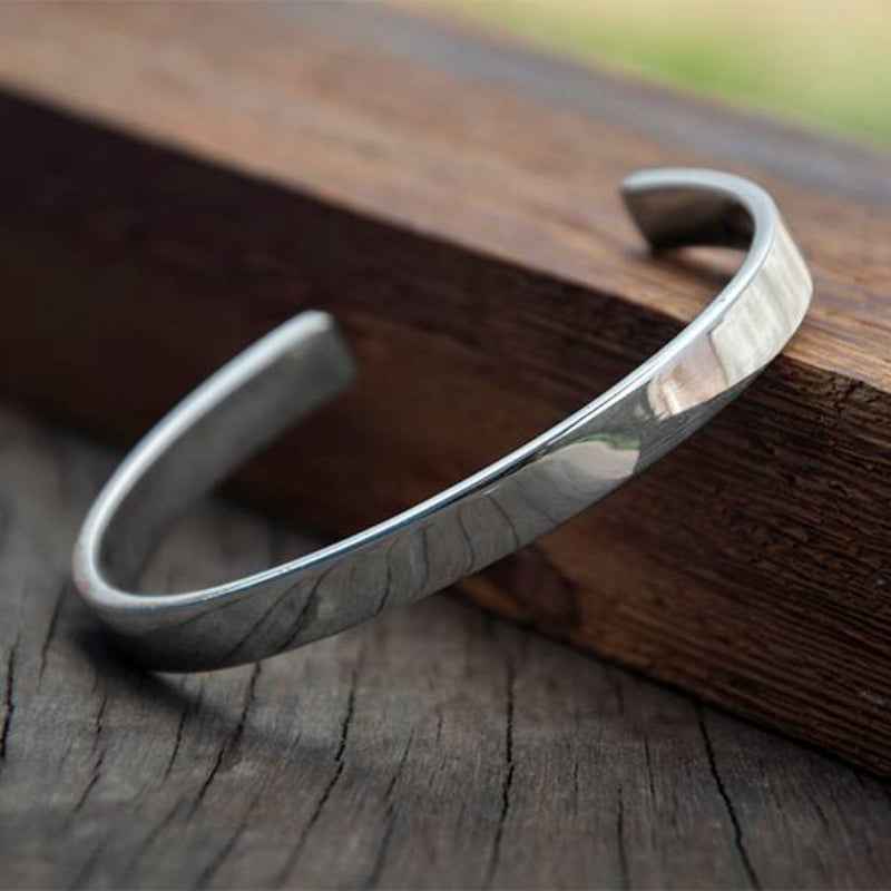 Plain silver bangle kada