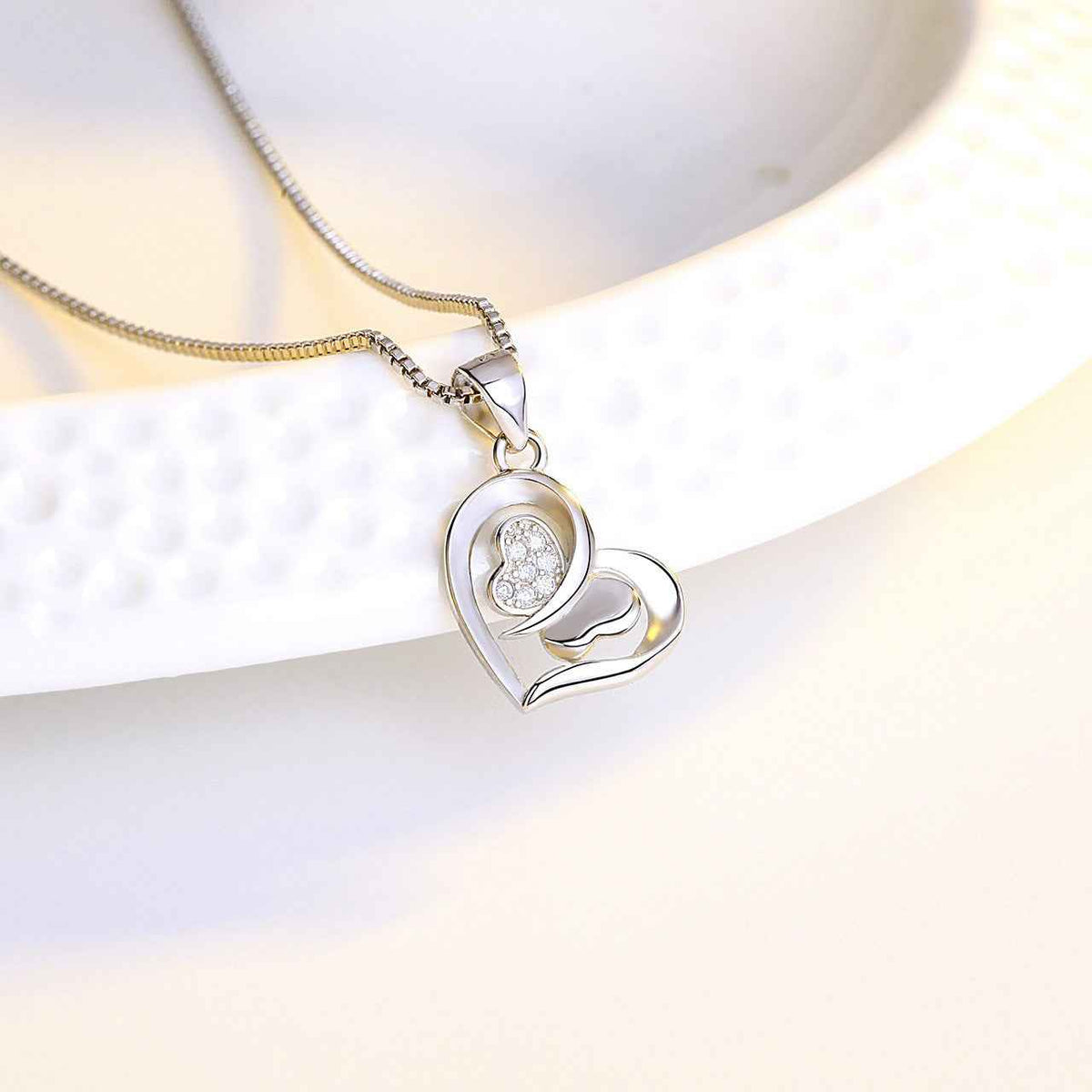 Butterfly heart necklace