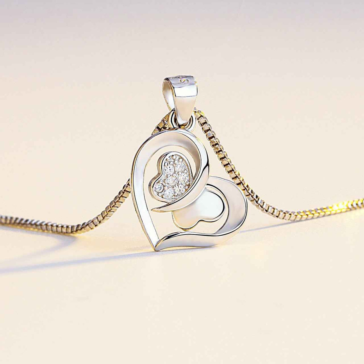 Butterfly heart necklace