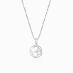 Load image into Gallery viewer, Silver Om Pendant Chain
