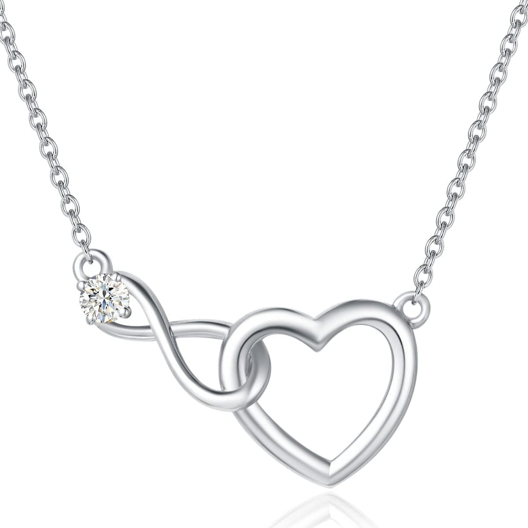 Silver Infinity Heart Necklace